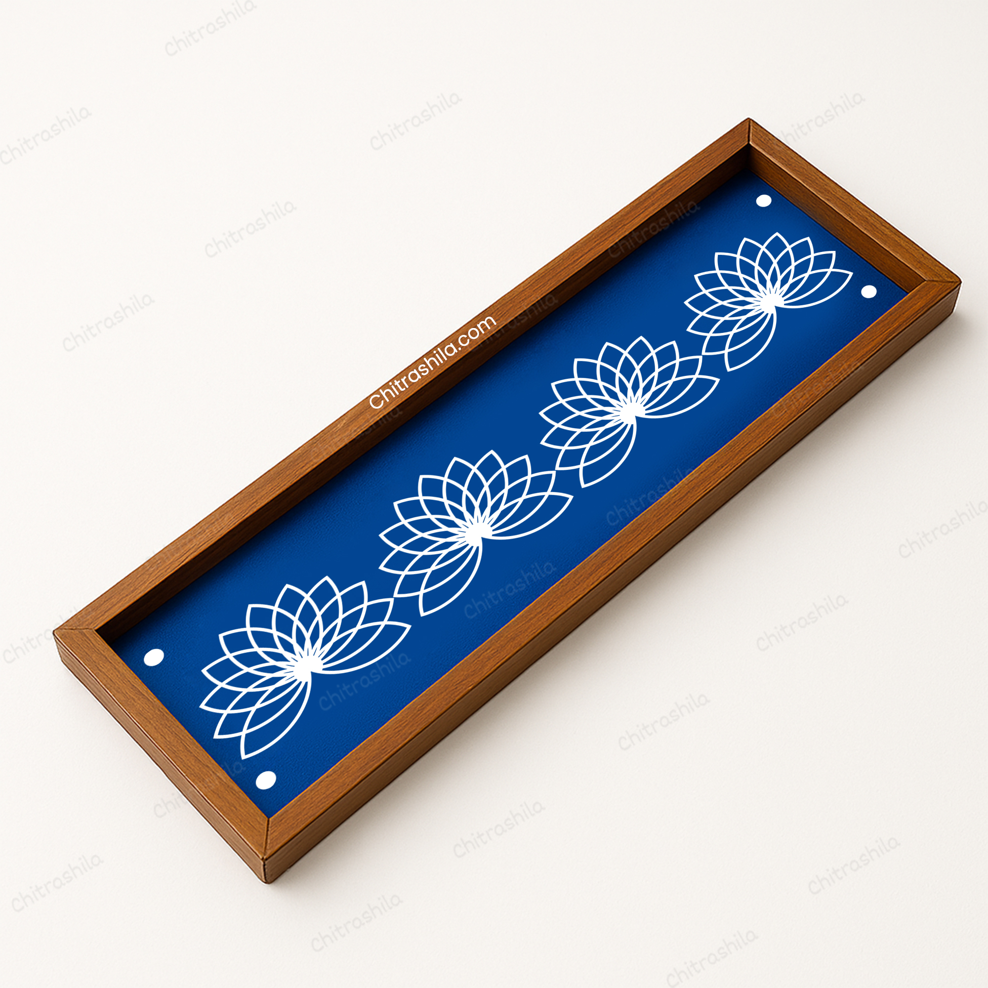 07 Half Flower Border Design Wooden rangoli Stencil