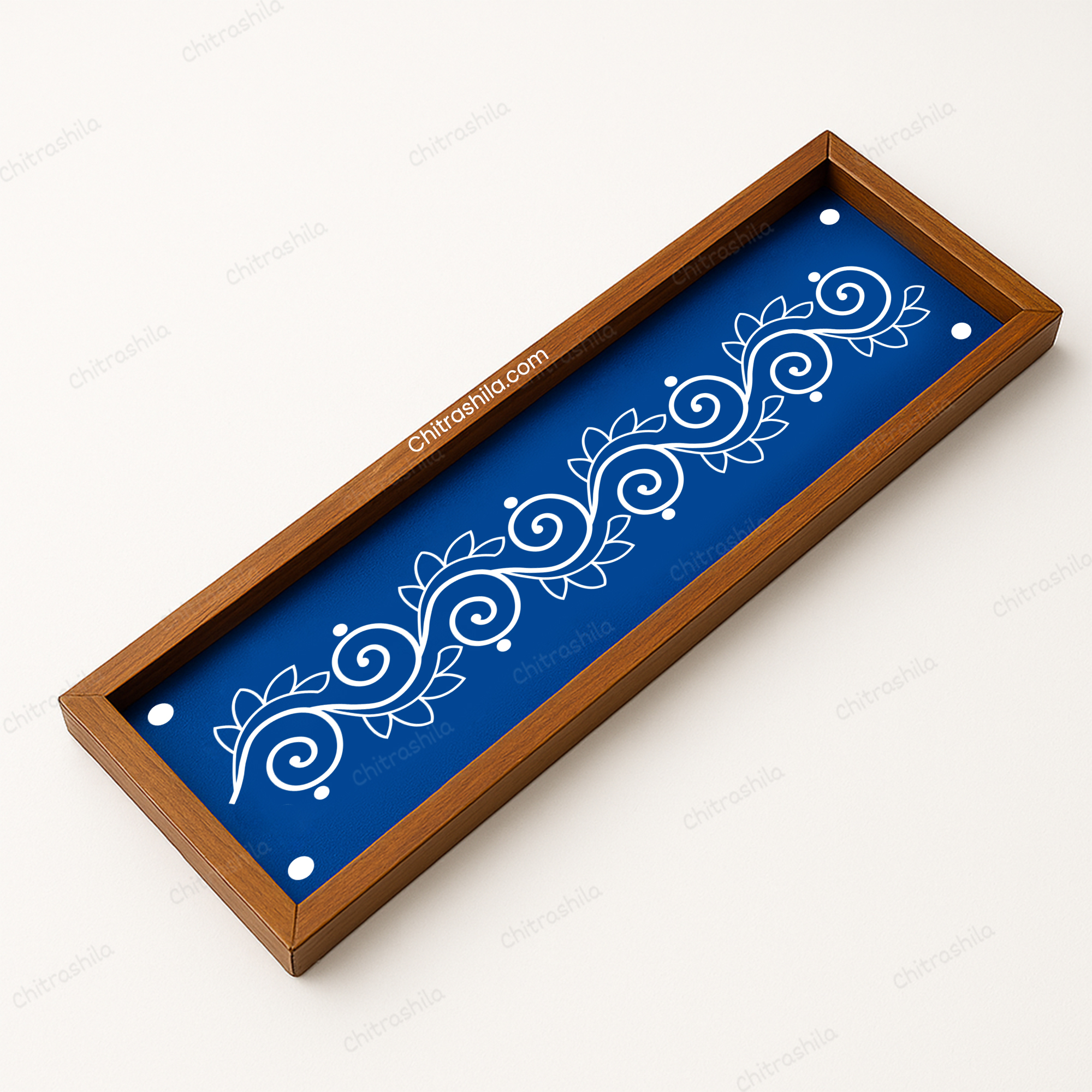 10 Chakri Flower Border Wooden Rangoli Stencil