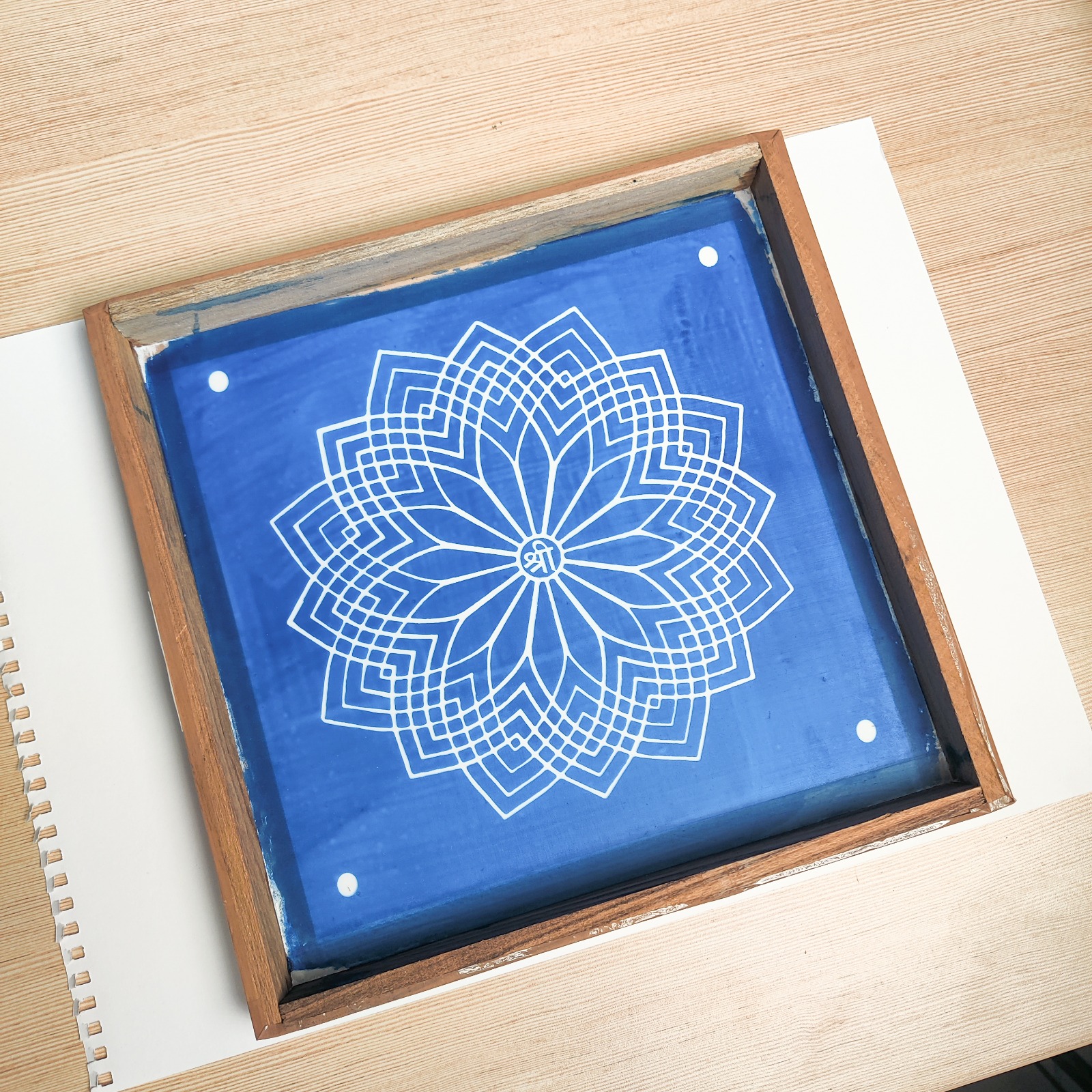 Shree Vishnu Kamal wooden Rangoli Stenci Shree Vishnu Kamal wooden Rangoli Stenci