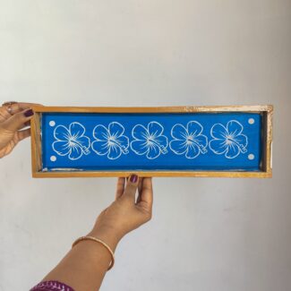 Hibiscus Flower Wooden Rangoli Stencil