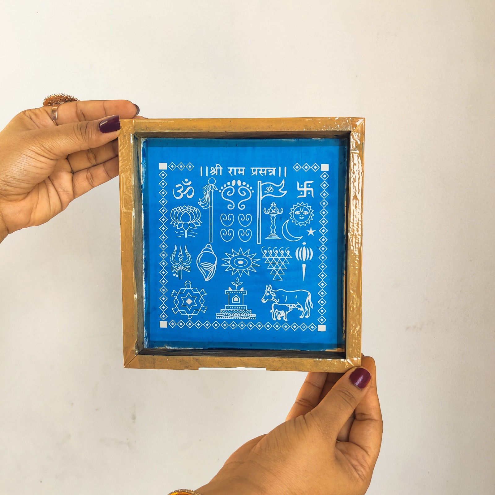 Sampurn Chaitrangan With gudi Readymade rangoli Stencil Sampurn Chaitrangan With gudi Readymade rangoli Stencil