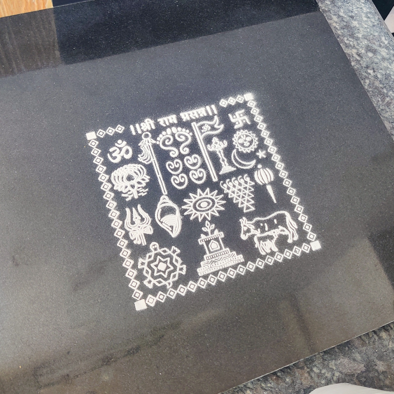 Sampurn Chaitrangan With gudi Readymade rangoli Sampurn Chaitrangan With gudi design rangoli