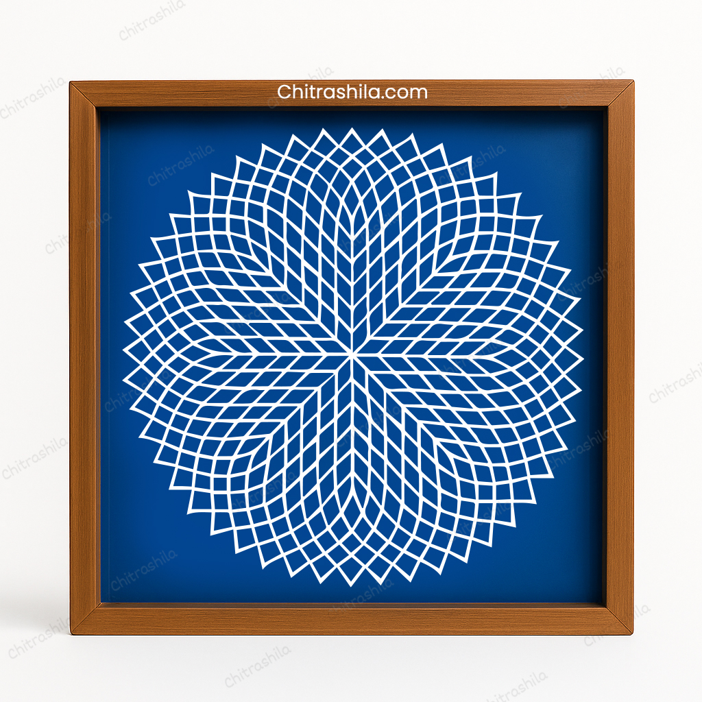 11 Sahasradala Padma Wooden rangoli Wooden stencil