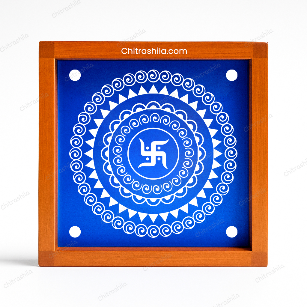 main image Swastik Wooden rangoli Stencil