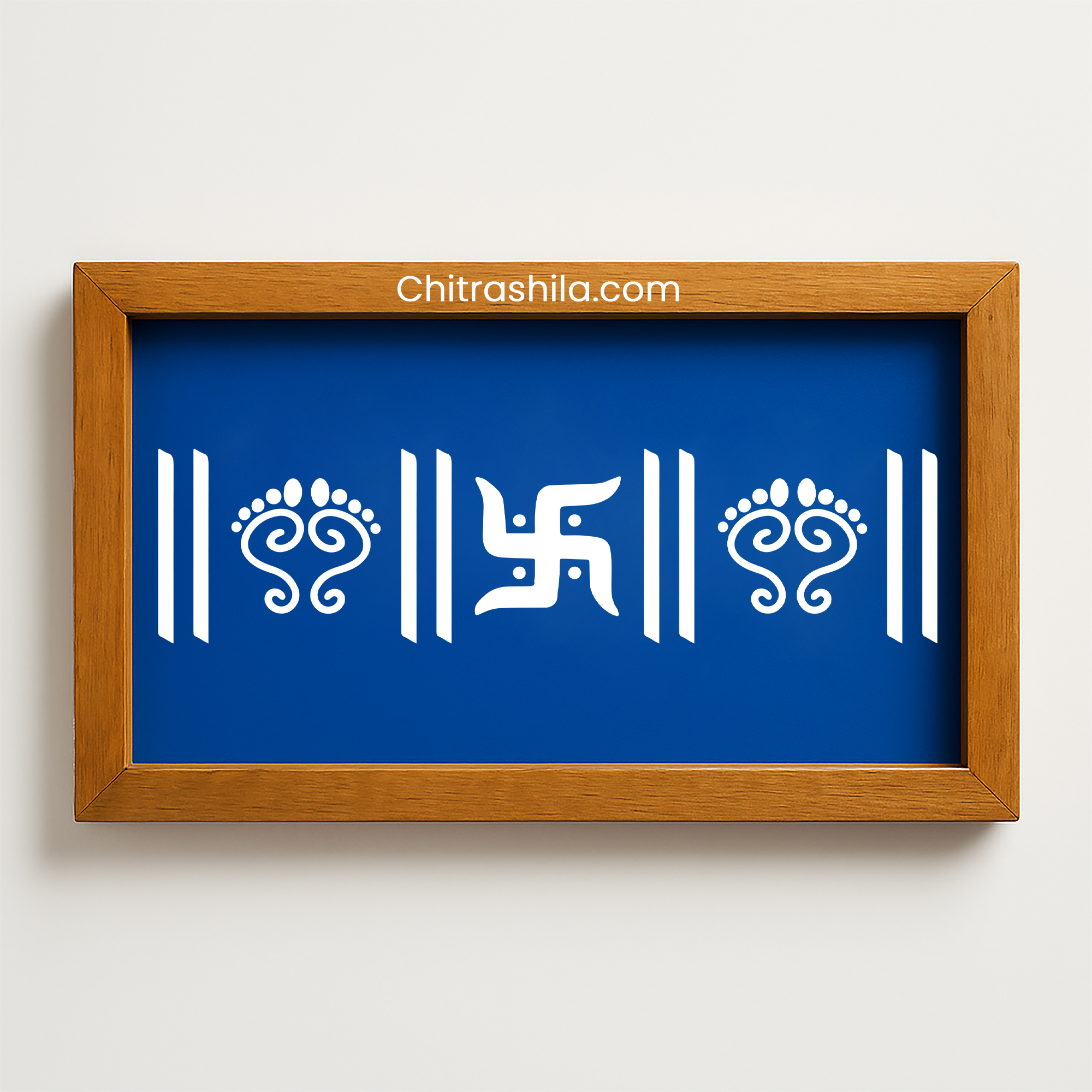 main image Laxmi paduka With Swastik Wooden rangoli Stencil