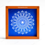 Flower Design Wooden Stencil