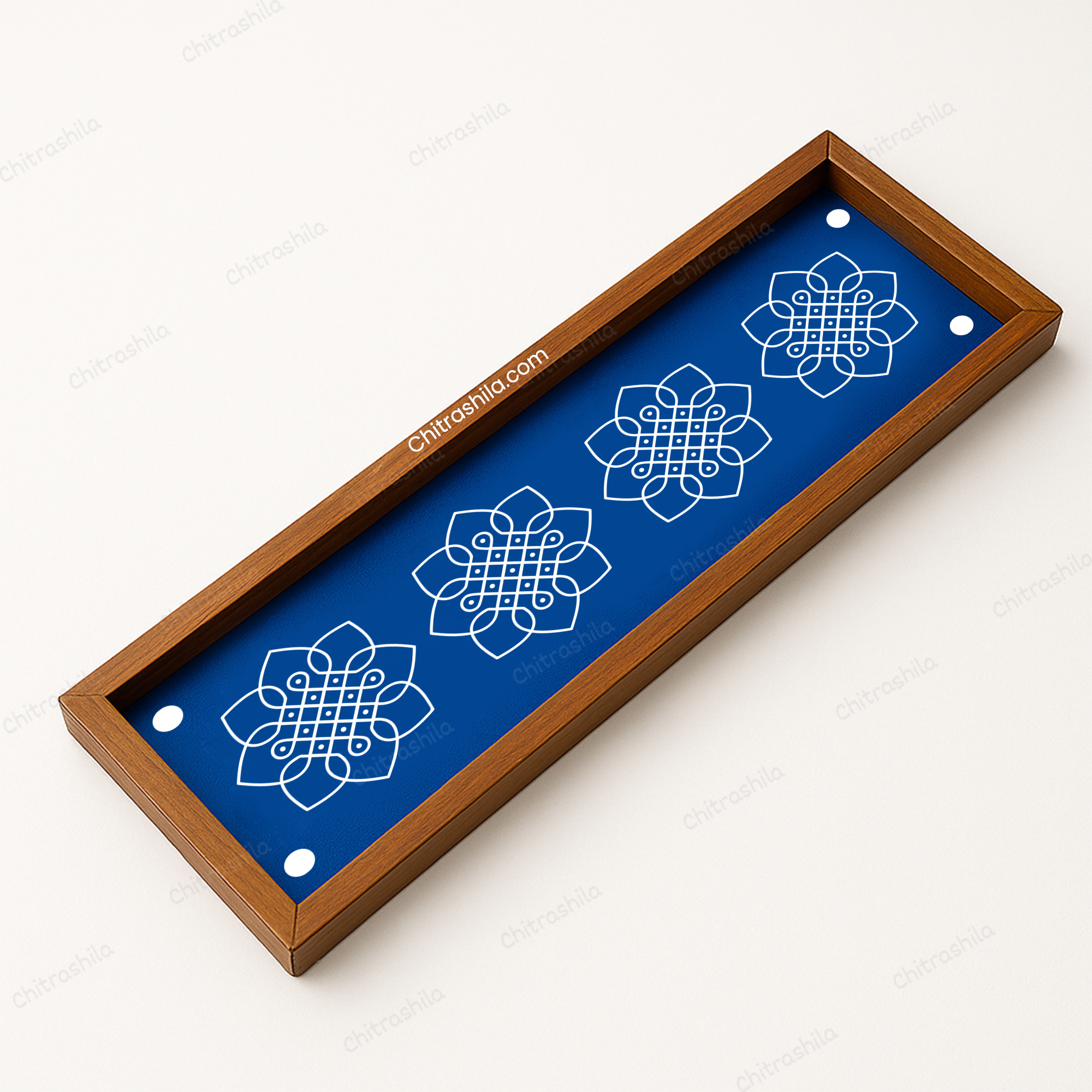 Flower Kambi Kolam Border Wooden Rangoli Stencils