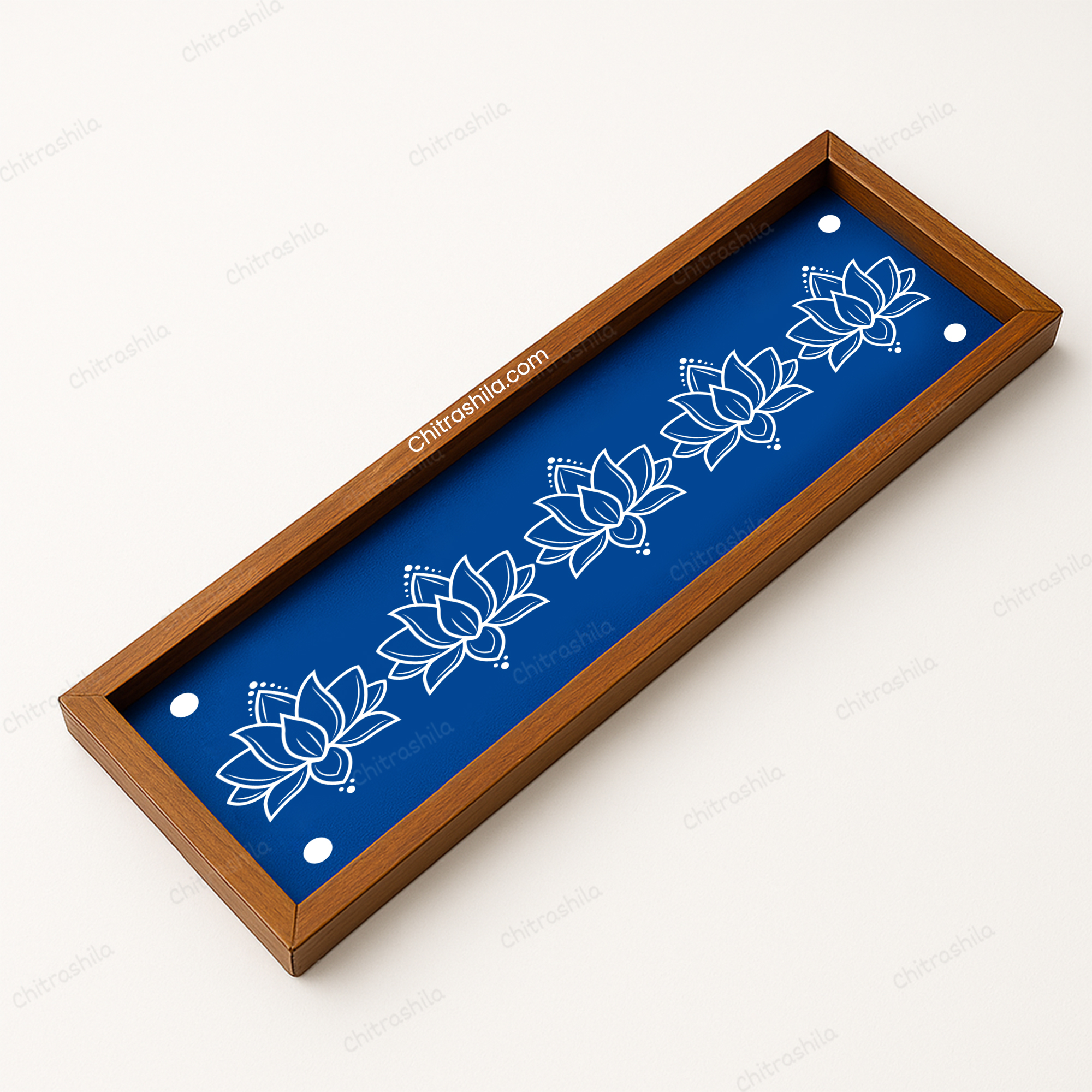 Lotus Border Wooden Rangoli Stencils - D01