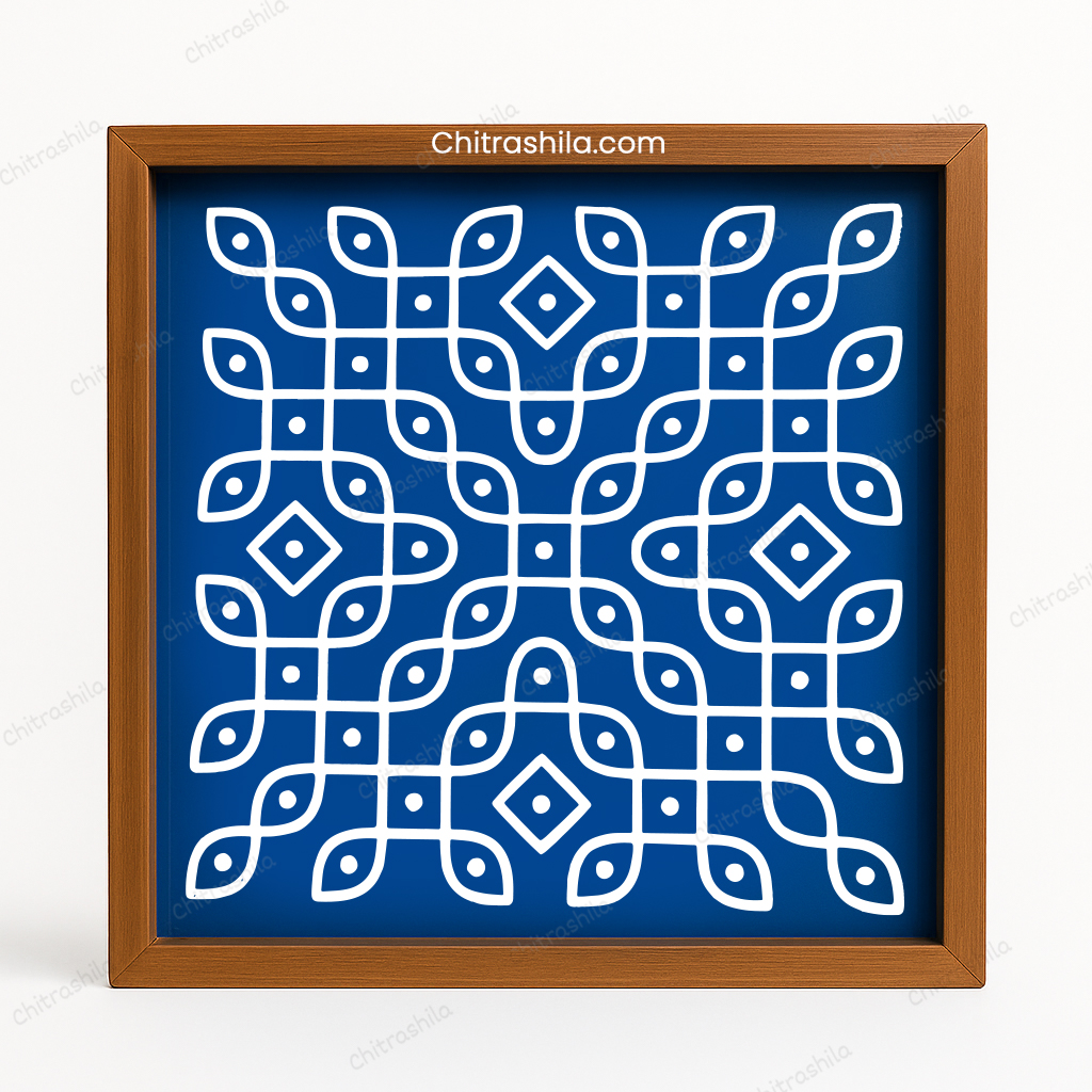 Kambi Kolam Wooden Rangoli Stencils - S05