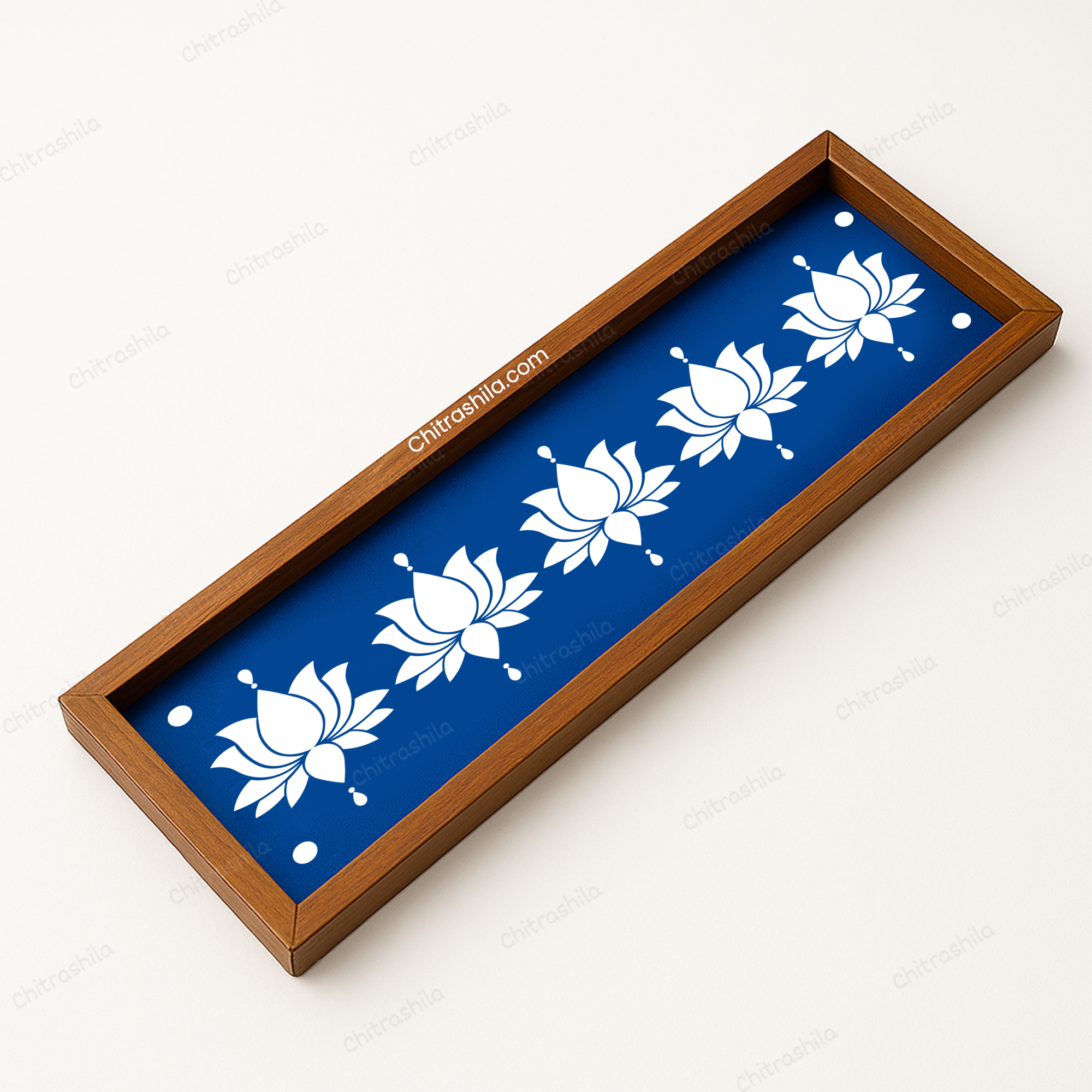 Lotus Border Wooden Rangoli Stencils- D02