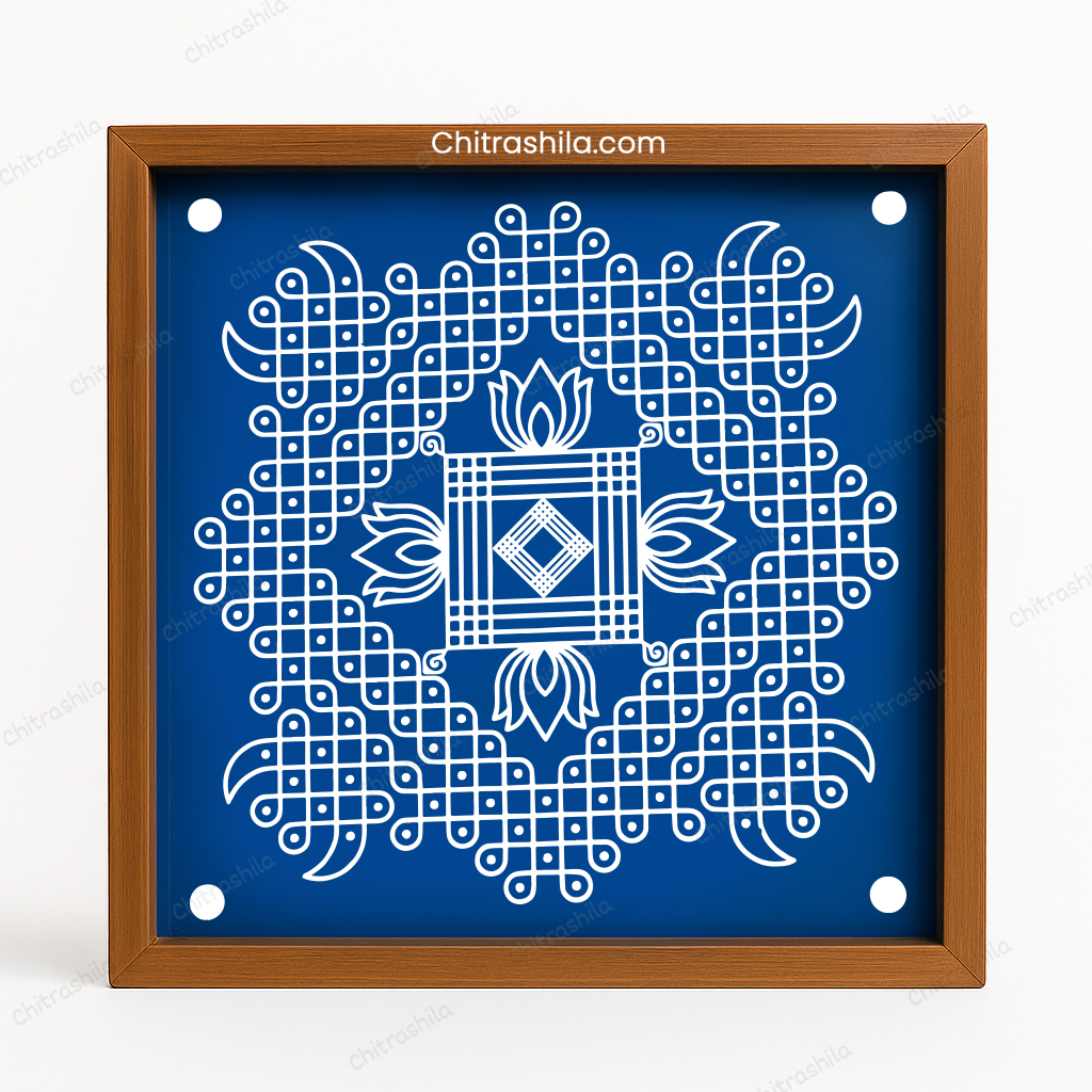 Kambi Kolam Wooden Rangoli Stencils - S06