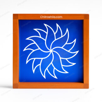 Sudarshan Chakra Flower Design Rangoli Stencil Wooden