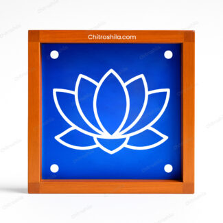 Lotus Flower Wooden rangoli Stencil