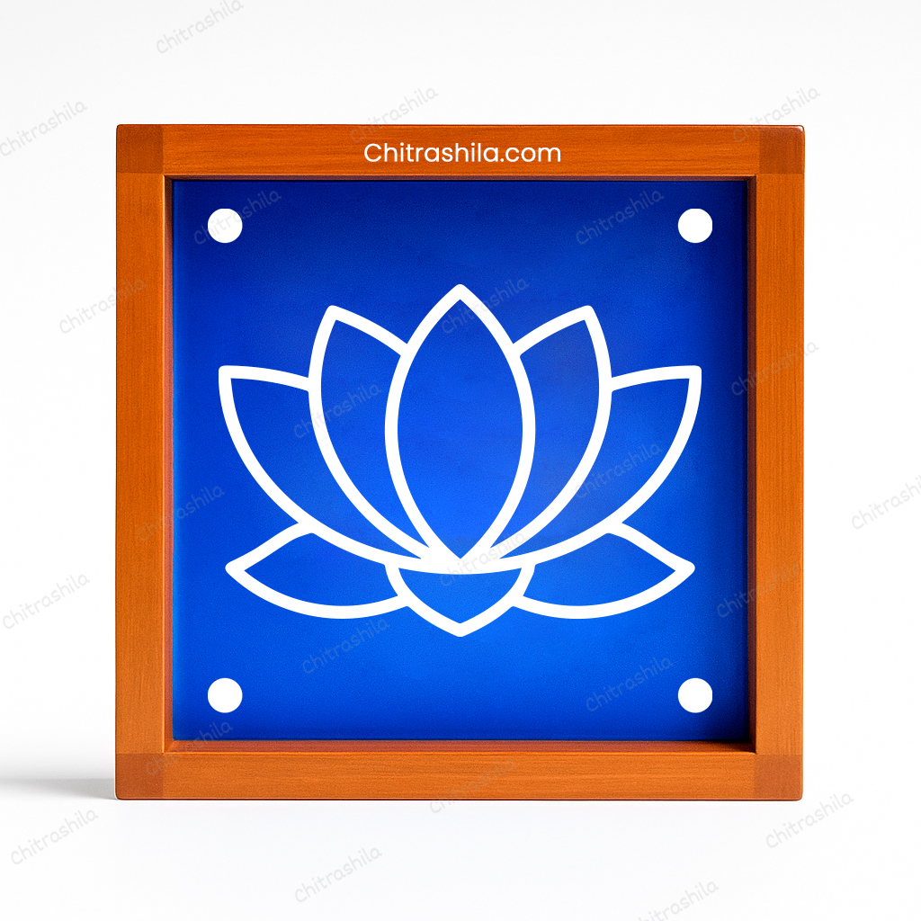 Lotus Flower Wooden rangoli Stencil