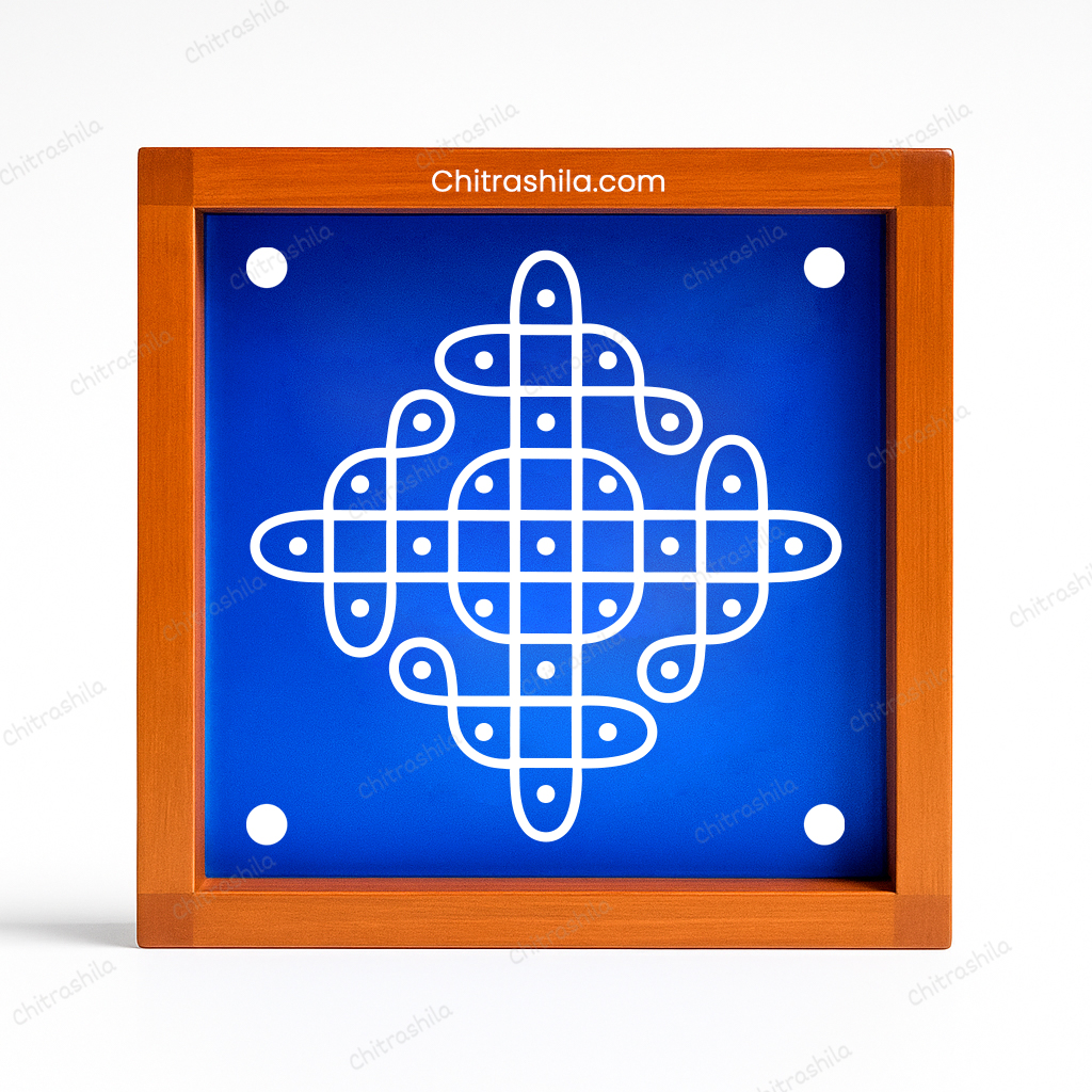 Main image Kambi Kolam Wooden rangoli Stencil